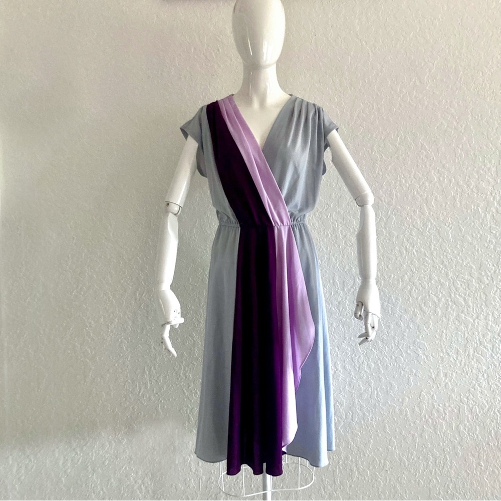 Elegant Purple and grey Women's Dress